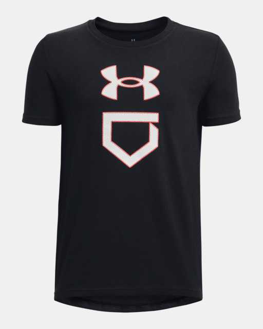 T-shirt avec logo cousu de baseball UA pour garçons